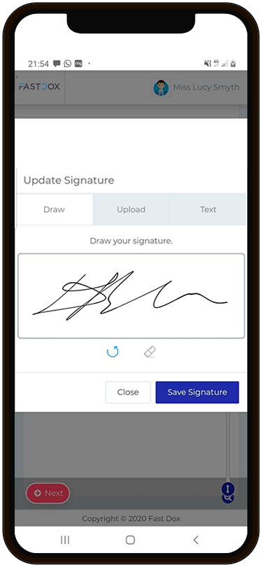 mobile next gen e-signature