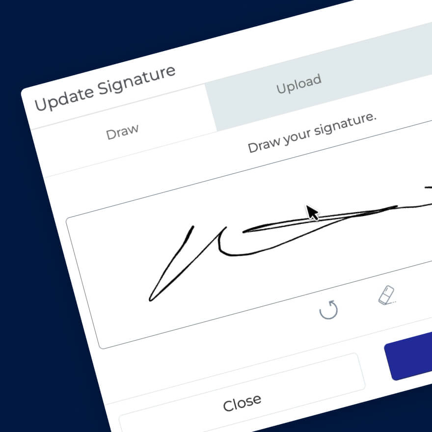 Digital signature screen