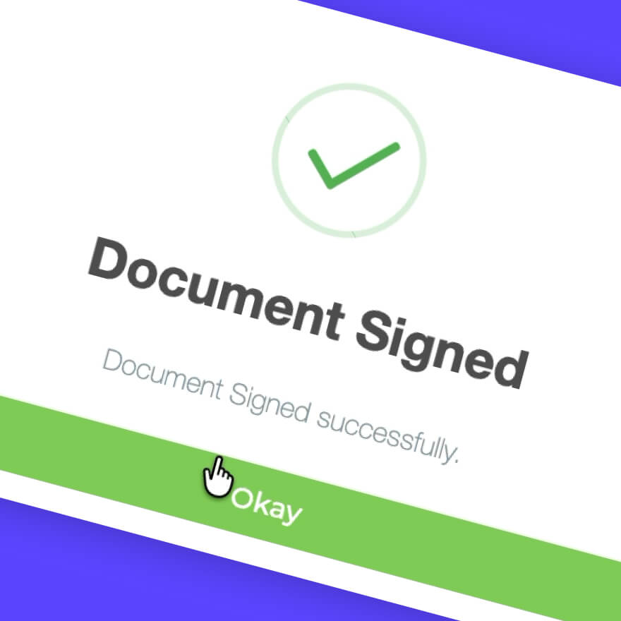 'Document Signed' notification